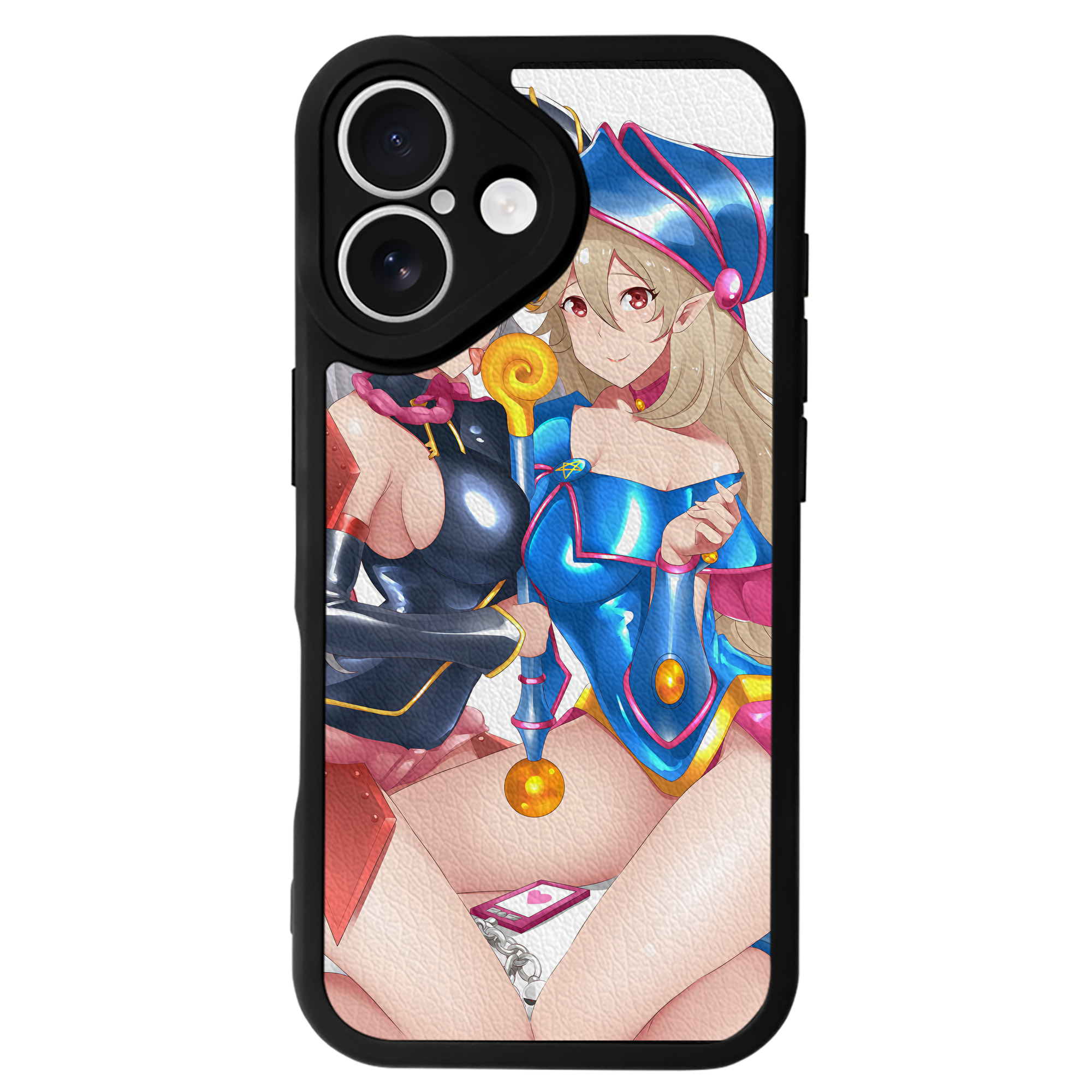 （画像用） 遊☆戯☆王 Yu-Gi-Oh! 【iPhone 16シリーズ対応】シリコンスマホケース（レザー調） 材質：シリコン